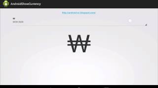 Display currency symbols on Android device [upl. by Frasier]