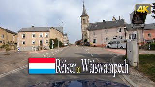 Drive from Roeser Réiser to Weiswampach Wäiswampech in Luxembourg 🇱🇺 [upl. by Lud147]