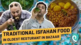 Try Traditional mashed meat amp tasty soup in Isfahan Grand bazaar  Experiencing an Iran food tour [upl. by Eniad]