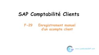 F29  Entregistrement dun acompte client manuel [upl. by Victorie256]