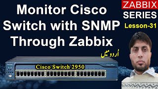 Monitor Cisco Switch with SNMP Through Zabbix  Zabbix6  Lesson31 [upl. by Assetal]