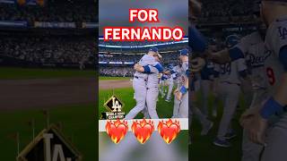 The Dodgers won it all for Fernando 🫶 shorts [upl. by Arny]