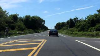 Montauk Highway NY 27 from Montauk Point to Montauk westbound [upl. by Airdnahc153]