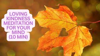 Loving Kindness For Your Mind Practice  10 Min Meditation For Your Mental WellBeing  Happiness [upl. by Alyakim707]