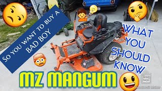 Bad Boy Mz Mangum 54 review badboy mower fails problems good bad review kohler 725 mow [upl. by Anaek]