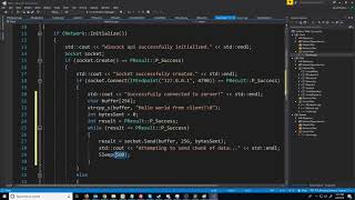 C Blocking Sockets Networking Winsock Tutorial 11 Sending and Receiving Data [upl. by Nahk565]