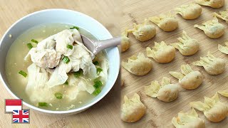 Lembut Gurih Resep PANGSIT AYAM KUAH  WONTON SOUP Favorit Anak amp Keluarga [upl. by Abby408]