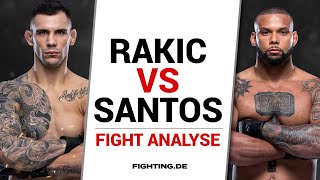 UFC 259 RAKIC vs SANTOS I Stärken amp Schwächen Analyse I FIGHTING Analyse [upl. by Vez666]