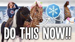 DO THIS BEFORE THE WINTER FESTIVAL STAR COIN CODES FREE PETS NEW HORSES NEW AREA OUTFITS [upl. by Aniroc]