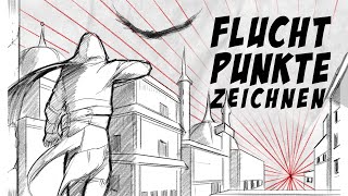 Perspektive zeichnen  Fluchtpunkt Tutorial  Drawinglikeasir [upl. by Hsihsa989]