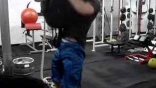 UndergroundStrengthGymcom  Sandbag Power Clean [upl. by Ibib597]