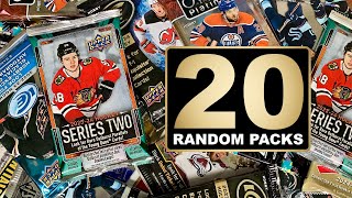 Plucking Box Hits  Opening 20 Random Packs Of Hockey Cards 16 [upl. by Uot]