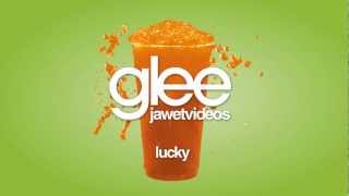 Glee Cast  Lucky karaoke version [upl. by Budde79]