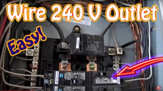 How to Wire a 240 Volt Outlet  DIY Install a 220 Volt Outlet  NEMA 620 20 AMP Circuit Breaker HD [upl. by Ib]