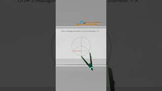 How to Draw a Heptagon Inscribed in a Circle shorts [upl. by Salomie]