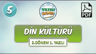 5Sınıf Din Kültürü  2Dönem 1 Yazılıya Hazırlık [upl. by Ajad]