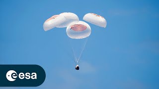 Splashdown of Axiom 3 Mission with Marcus Wandt [upl. by Atteyek986]