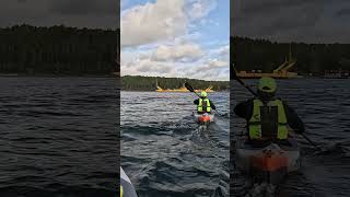 Itiwit X500 kayaks paddling towards car ferry Stockholm archipelago [upl. by Neellek]