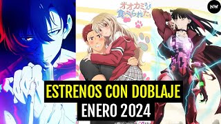 ESTRENOS de ANIME con DOBLAJE ENERO 2024 [upl. by Mikel284]