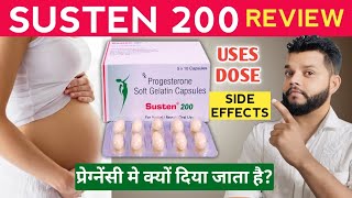 Susten 200 mg Capsule Review  Progesterone Capsule Uses Dose And Side Effects In Hindi [upl. by Laraine]