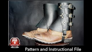 How to Make Leather Gaiters Tutorial and Pattern Download [upl. by Eneluj800]