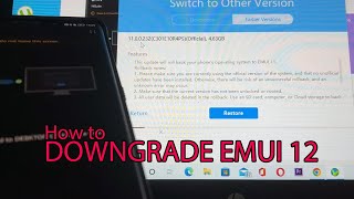 HOW TO DOWNGRADE EMUI 12 to EMUI 11 on All Huawei Devices [upl. by Enelear]