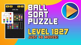 Ball Sort Puzzle Level 1827 Walkthrough 48 Moves [upl. by Utica]