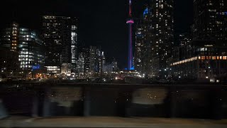 Skyscrapers Soaring Into the Night Sky  Torontos Magnificent Skyline amp CN Tower 🇨🇦 [upl. by Ambros]