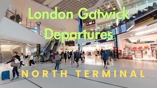 London Gatwick North Terminal Departures Landside amp Airside  October 2023 [upl. by Urbannai]