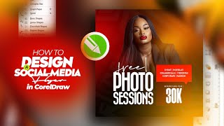 HOW TO DESIGN A SOCIAL MEDIA FLYER IN CORELDRAW [upl. by Gemina]