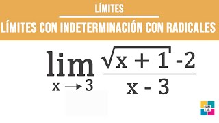 Cómo resolver LÍMITES CON INDETERMINACIÓN RADICALES  LÍMITES DE UNA FUNCIÓN [upl. by Okechuku]