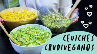 3 CEVICHES CRUDIVEGANOS  Recetas por nutrióloga vegana [upl. by Drofniw385]