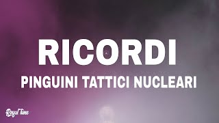 Pinguini Tattici Nucleari  RICORDI TestoLyrics [upl. by Bee]