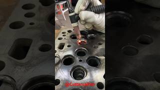 Easier way to pull valve seats cummins tigwelding [upl. by Latterll]