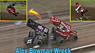 watch 🔴 alex bowman crash  alex bowman wreck  alex bowman sprint car crash  alex bowman injury [upl. by Lorant]