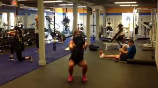 Sandbag Squat Press w Rotation [upl. by Ammann]