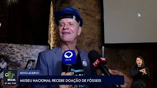 Museu Nacional recebe doação de fósseis [upl. by Nahtan]