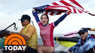 See highlights of the surfing events at the 2024 Paris Olympics [upl. by Checani636]