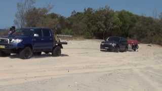 inskip point bogged Fraser Island Range Rover [upl. by Norreg598]