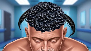 Deep Cleaning ASMR Animation Treatment for Creepy Crawlies Infected Head🤯 [upl. by Cuthbertson]