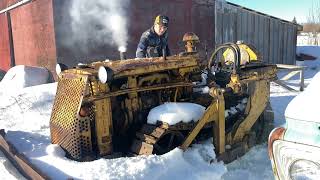 1947 Caterpillar D2 Diesel Cold Start [upl. by Trahurn]