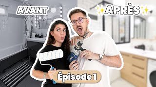 RÉNOVATION  on refait notre SALLE DE BAIN nousmêmes  😱🚿 épisode 1 [upl. by Emmey]