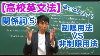 【高校英文法】関係詞⑤ 制限用法 VS 非制限用法 [upl. by Nolur]