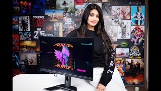 I got my new KVM Gaming Monitor – GIGABYTE M27Q AORUSIndia [upl. by Eillime]