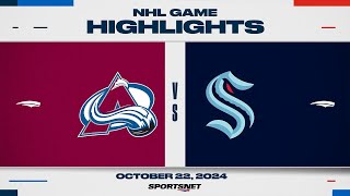 NHL Highlights  Avalanche vs Kraken  October 22 2024 [upl. by Eednim]