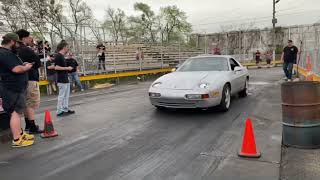 1988 Porsche 928 Drag Racing in Dallas Texas [upl. by Parke]