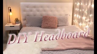 DIY DIAMOND TUFTED HEADBOARD  Tegan Lewien [upl. by Ettennig272]