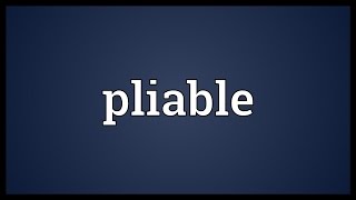 Pliable Meaning [upl. by Jillane542]