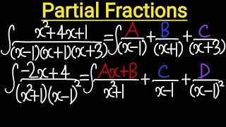 Integration By Partial Fractions  Calculus [upl. by Ardnasak]