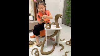 My daughter made a snake out of mud and asked me to cooperatefunny videoscomedycute [upl. by Noyad]